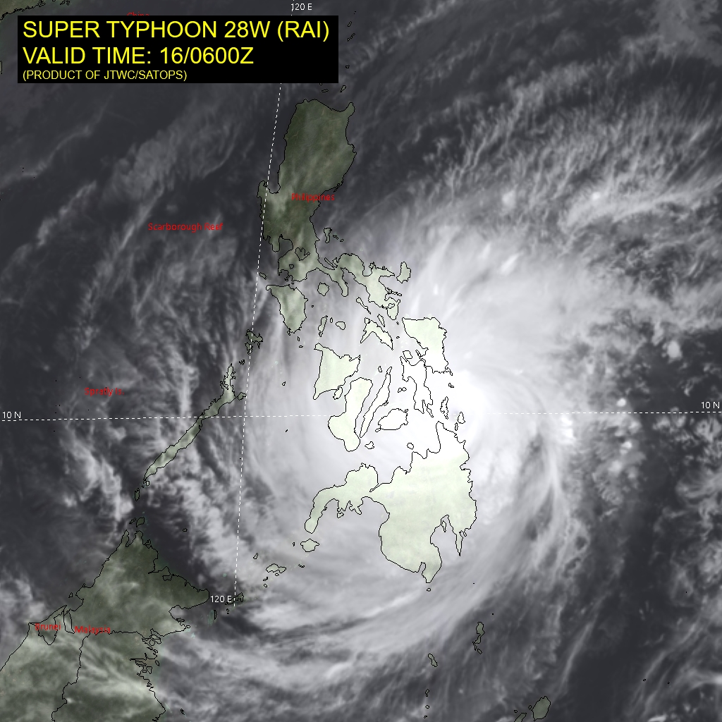 Read more about the article Information #1 Taifun 28W RAI (Philippinen: ODETTE)